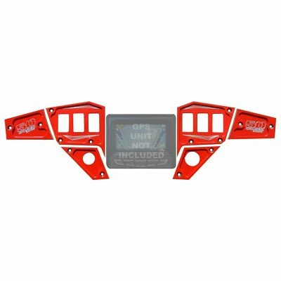 Custom Dash Panel 6 Piece Switch Plate Polaris RZR XP 1000 2 & 4 seat Havasu Red - Image 1 of 3