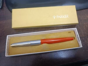 PLUMA ESTILOGRÁFICA PARKER 45 RARA NARANJA DE LUJO EN CAJA GT - Imagen 1 de 14