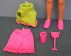 Vintage 1991 7" Barbie Sister Stacie Doll Fun Pink Cloth Outfit Top Shorts Shoes