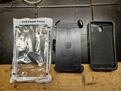 FUNDA SAMSUNG GALAXY J7 ESTRELLA/ARMADURA DELGADA FINA HÍBRIDA METAL CEPILLADO-NEGRO/ Foto 1 de 4