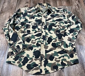 Vintage frostsicheres Flanellhemd Camoflauge hergestellt in den USA Größe Large *defekt* - Bild 1 von 7