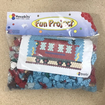 New Hexabits Train Flexible Building Tiles 2D 3D, Imagine Create Connect, NIP - Image 1 of 3
