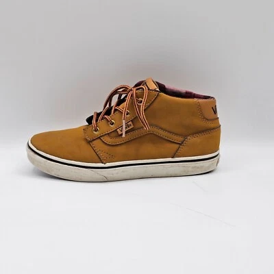 Zapato de Skate Vans Chapman Punta Media Redonda Cuero Juvenil Talla 3.5 Marrón Tostado Interior a Cuadros Foto 1 de 4