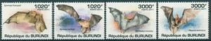 Burundi 2011 MNH Bats Stamps Flying Mammals Fruit Bat Wild Animals 4v Set - Picture 1 of 1