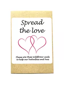 Wedding Favours Packs With Wildflower Seeds for Table Guests Party Bags x 20 B - Picture 1 of 3