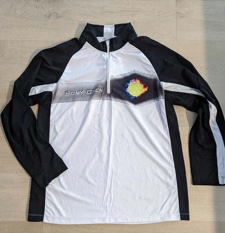 SONY OPEN TENNIS TOURNAMENT mens Shirt Size long XL sleeves 1/3 zipper front Cover