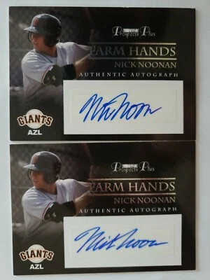 NICK NOONAN 2007 TRISTAR (2 ROOKIE AUTOS) FARM HANDS CARD# FH-NN. - Image 1 of 2