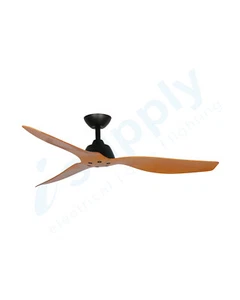 Martec Malibu 1320mm DC Ceiling Fan Matt Black/Bamboo MMF133MBR - Picture 1 of 2