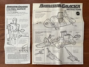 Battlestar Galactica Instructions Lot Cylon Raider Colonial Warrior 1978 Vintage - Picture 1 of 4