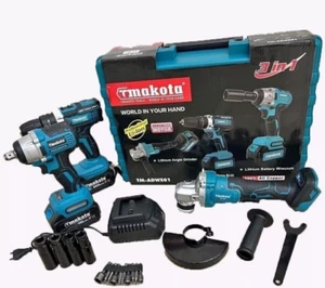 Kit 3In1 Trapano Avvitatore, Svita Bulloni a Impulsi, Smerigliatrice a 2 Batteri - Foto 1 di 12