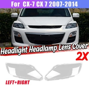 For Mazda CX-7 CX 7 2007-2012 Front Headlight Lens Cover Clear Lampshade Pair - Picture 1 of 11