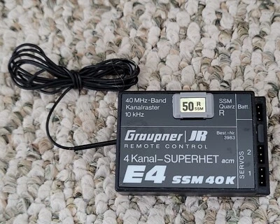 Receptor de control remoto Graupner JR 40 MHz E4 SSM 40K  Foto 1 de 4