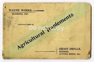 1800's/1900's Catalogue of Agricultural Implements by Wayne Works, Richmond, IN - Picture 1 of 6