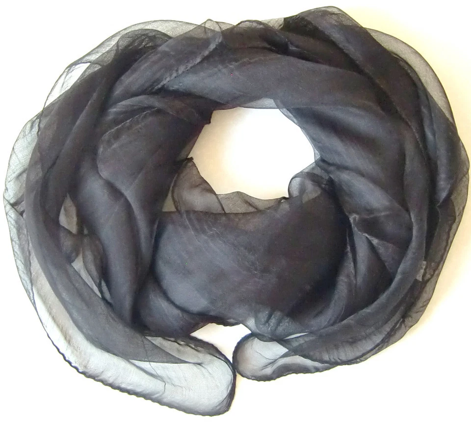 KEINE MARKE Chiffon Tuch black 100x100cm Badetuch Haartuch Halstuch Erotik Sex schwarz NEU