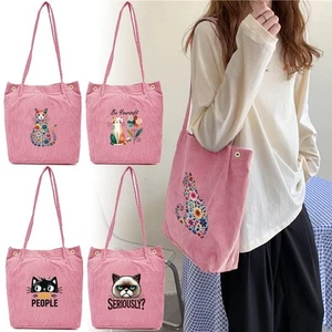 Damen Canvas Cord Beuteltasche Handtasche Kuriertasche Schultertasche Reise - Bild 1 von 34