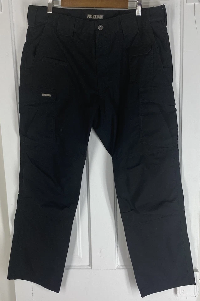 Blackhawk! (38x32 Mens Size) Pursuit Pant, Black Canvas Tactical Cargo Pants - Image 1 of 4