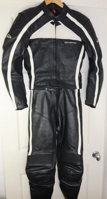 Hein Gericke PSX 2 Two piece Motorbike Leather Jacket Trousers Size 38 Good Cond - Image 1 of 4