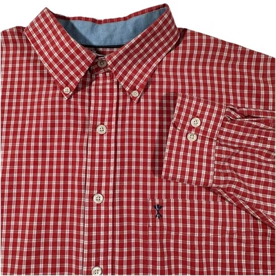 Arrow Button Down Shirt Men’s XL Tall Long Sleeves  Orange Plaid - Image 1 of 4