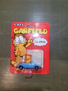Vintage 1990 Ertl 2716 Garfield Car " I'll Drive " Blue Die cast - Picture 1 of 3