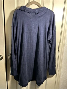 Tek Gear Aktivkleid mit Kapuze und Trichterausschnitt XL blau Langarm Daumenlöcher - Bild 1 von 4