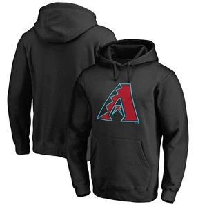 Herren schwarz Arizona Diamondbacks offizielles Logo tailliert Pullover Hoodie - Bild 1 von 3