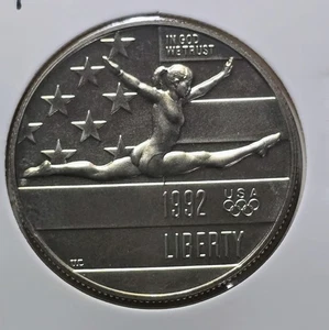 1992-P Olympics Gymnastics Half Dollar Proof Commemorative Uncirculated US Coin  - Picture 1 of 2