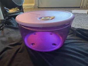 Tupperware Vent N Serve Microwave Container 8-1/2 Cups Purple Round New - Picture 1 of 2