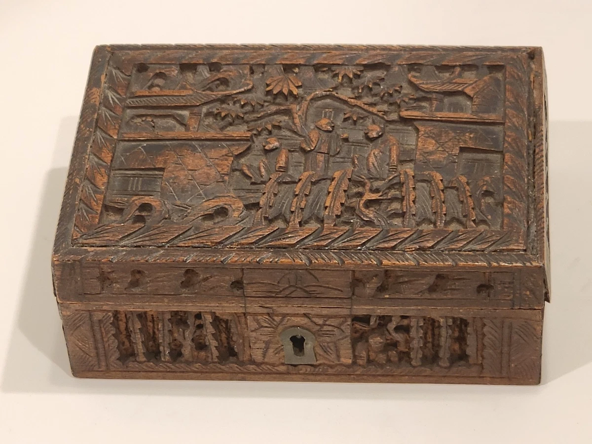 RITAO CHAN 樣専用 木盒 木雕 清時代 中国古美術 高 8cm RITAO CHAN 樣専用 木盒 木雕 清時代 中国古美術 高 8cm