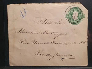 86128 BRAZIL 1890 STATIONERY ENVELOPE RHM# EN-2 US$ 240.00 - Picture 1 of 5