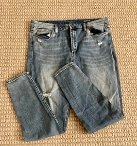Blanknyc The Bond Womens Stretch Denim Distressed Jeans Skinny Leg Size 33 Blue - Picture 1 of 6