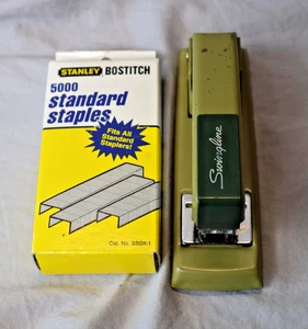 Vintage Swingline 711 Hefter Avocado Grün Metall Schreibtisch USA Standard Büro - Bild 1 von 11