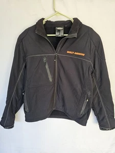 Harley Davidson Herren Orange Schwarz Motorrad Biker Sicherheitsjacke Medium  - Bild 1 von 11