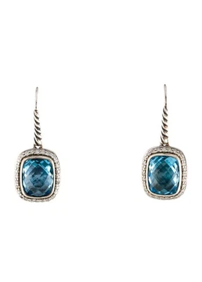 DAVID YURMAN TOPAZ & DIAMOND NOBLESSE DROP EARRINGS - Image 1 of 4
