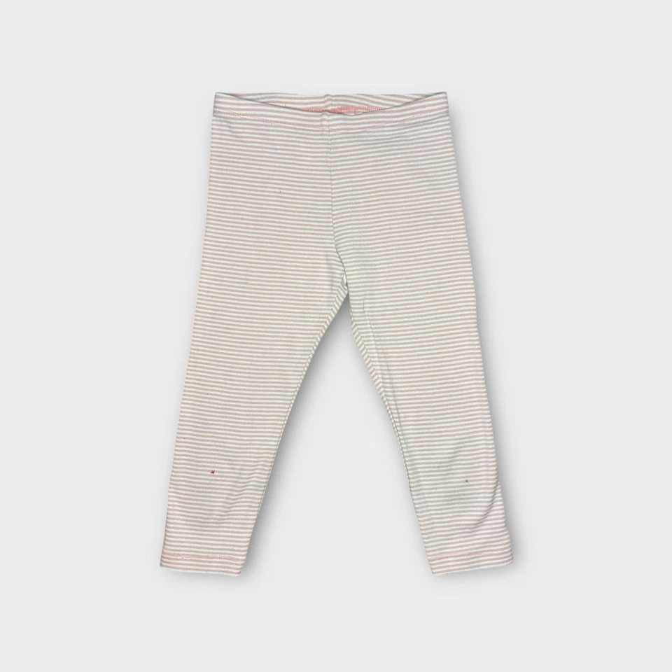 Leggings recortados a rayas rosa y blanco Tea Collection Foto 1 de 4