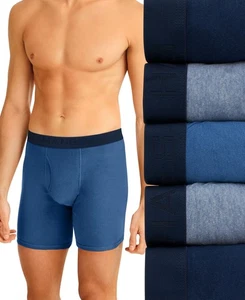 Hanes Classics Mens Assorted Dyed Boxer Briefs (Pack of 5) Size XL 4102 - Picture 1 of 1