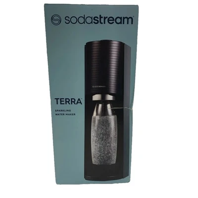 SodaStream Terra Sparkling Water Maker Black With 1 CO2 Cartridge Great Gift - Image 1 of 4