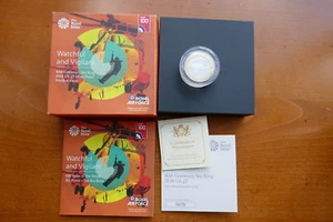 Piedfort Silver Proof 2018 £2 libras - RAF Sea King - en caja según lo emitido - Imagen 1 de 6