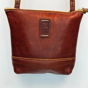 Portland Leather Goods Luxus Leder Festival Tasche Umhängetasche Braun Muskat - Bild 1 von 22