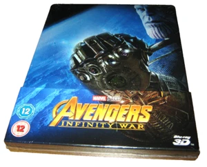 Avengers: Infinity War - Marvel - New Sealed 3D Blu-Ray - Steelbook Edition - Picture 1 of 2