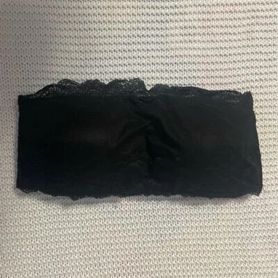 Sujetador bandeau de encaje negro Spanx para mujer talla M sin tirantes inalámbrico Foto 1 de 4