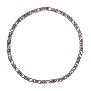 Mexican Sterling Silver Greek Key Collar Necklace - Picture 1 of 6