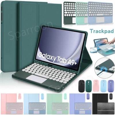 For Samsung Galaxy Tab S9 FE S8 S6 Lite A9 Plus A8 Touchpad Keyboard Case Cover - Image 1 of 4