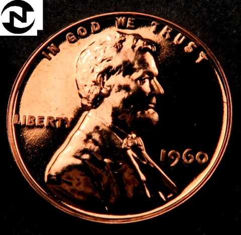 1960 *Small Date* Lincoln Memorial Penny ~ Gem Proof (red) ~ 1 SD Coin Cover