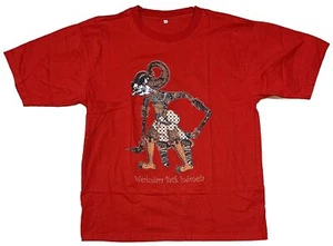 Werkudara Batik Indonesia Fashion Art Dancing Puppet T-shirt Size XL Red Import - Picture 1 of 4