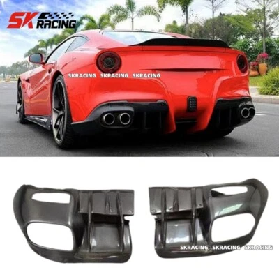 Compatível com Ferrari F12 Berlinetta fibra de carbono NOVO estilo difusor divisor de para-choque traseiro - Imagem 1 de 4