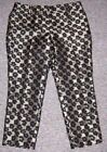 Pantalon de culture cheville imprimé léopard en or noir Ann Taylor taille 12 neuf avec étiquettes