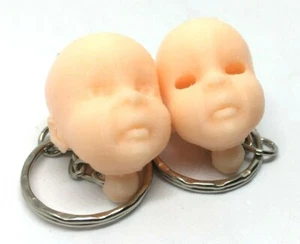 Creepy Dolls Head Keyring / Bag Charm - comes in Creepy and Extra Creepy! - Picture 1 of 13