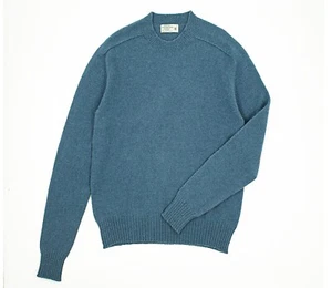 Maglione girocollo misto lana angora colore acciaio blu - Foto 1 di 1