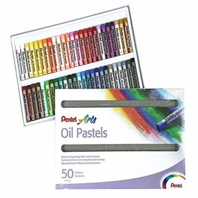 50x PentelArts Ölpastellkreide PHN4 Kunststoff-Etui Ölkreide Pastell kreide