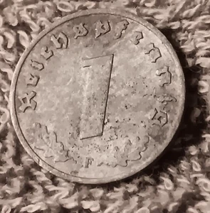 A 1942 World War 2 1 Reichspfennig ~ Germany, Has Flaws , See Photos!! - Picture 1 of 12